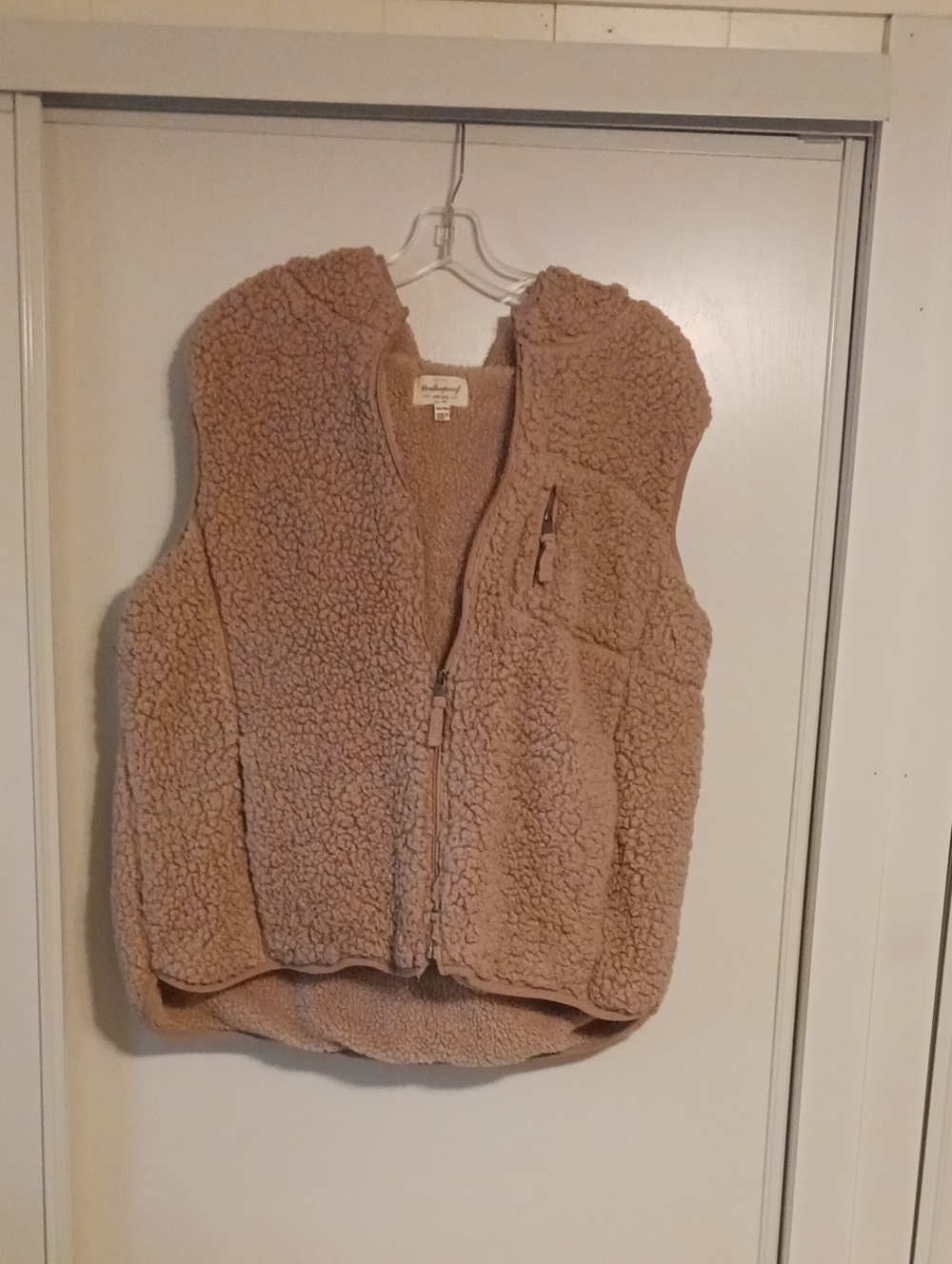Weatherproof 2XL Tan Sherpa Hooded Zip Vest